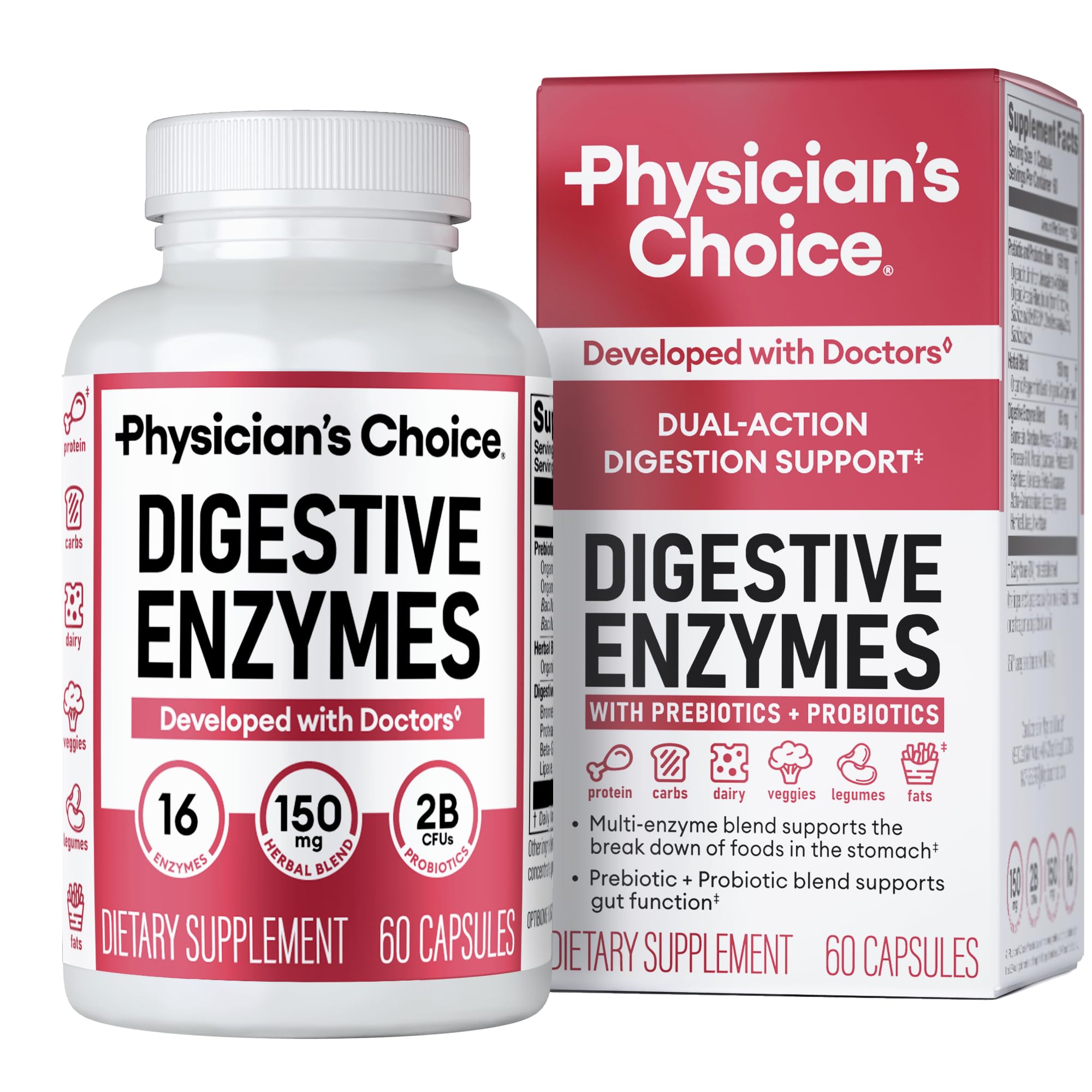 Physician's CHOICE Multi-Enzymes 30 Capsules front view