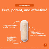 Physician's CHOICE Organic Ashwagandha capsules side view