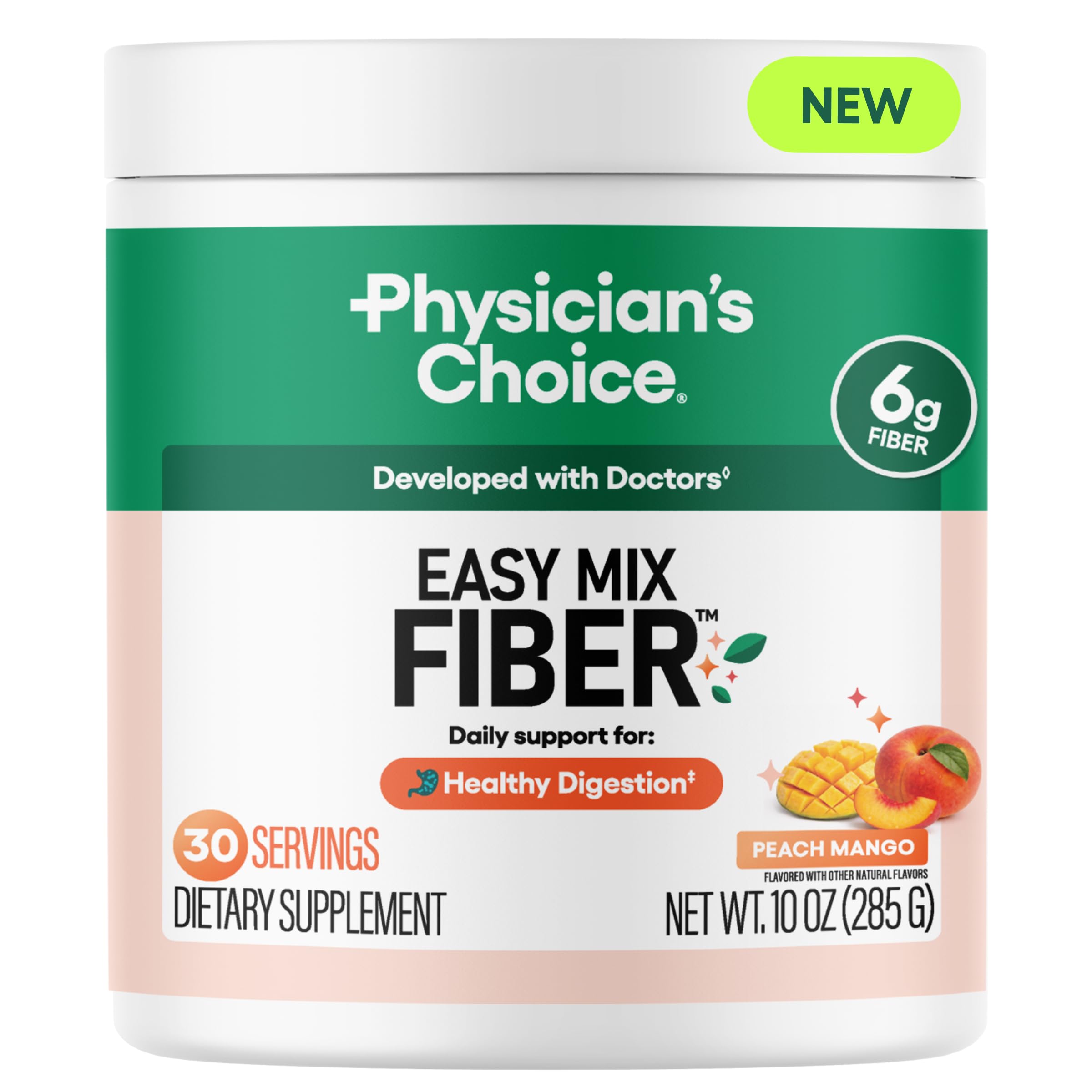 Physician's CHOICE Peach Mango Easy Mix Fiber Powder front view