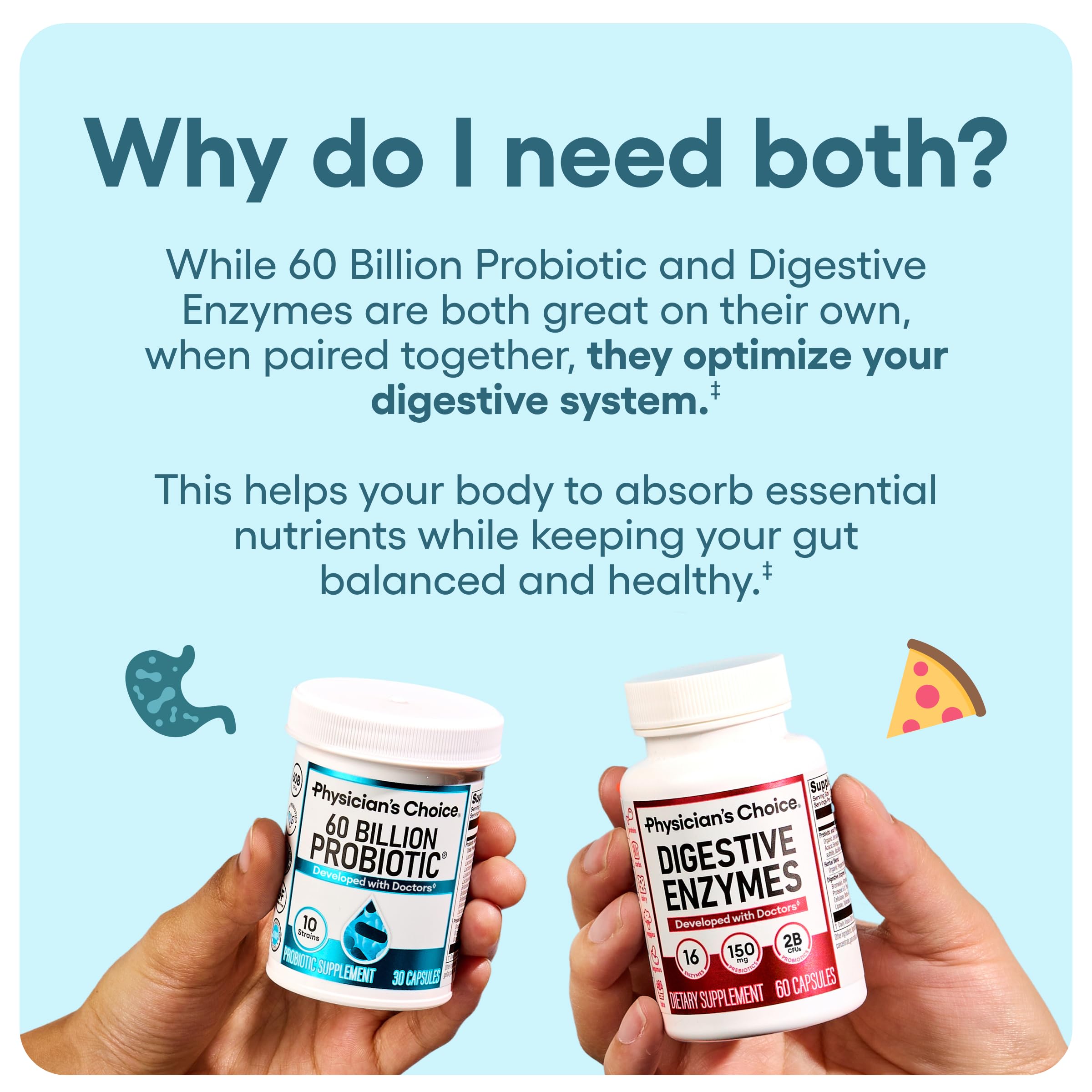 Physician's CHOICE Probiotic & daily Enzymes Bundle packaging