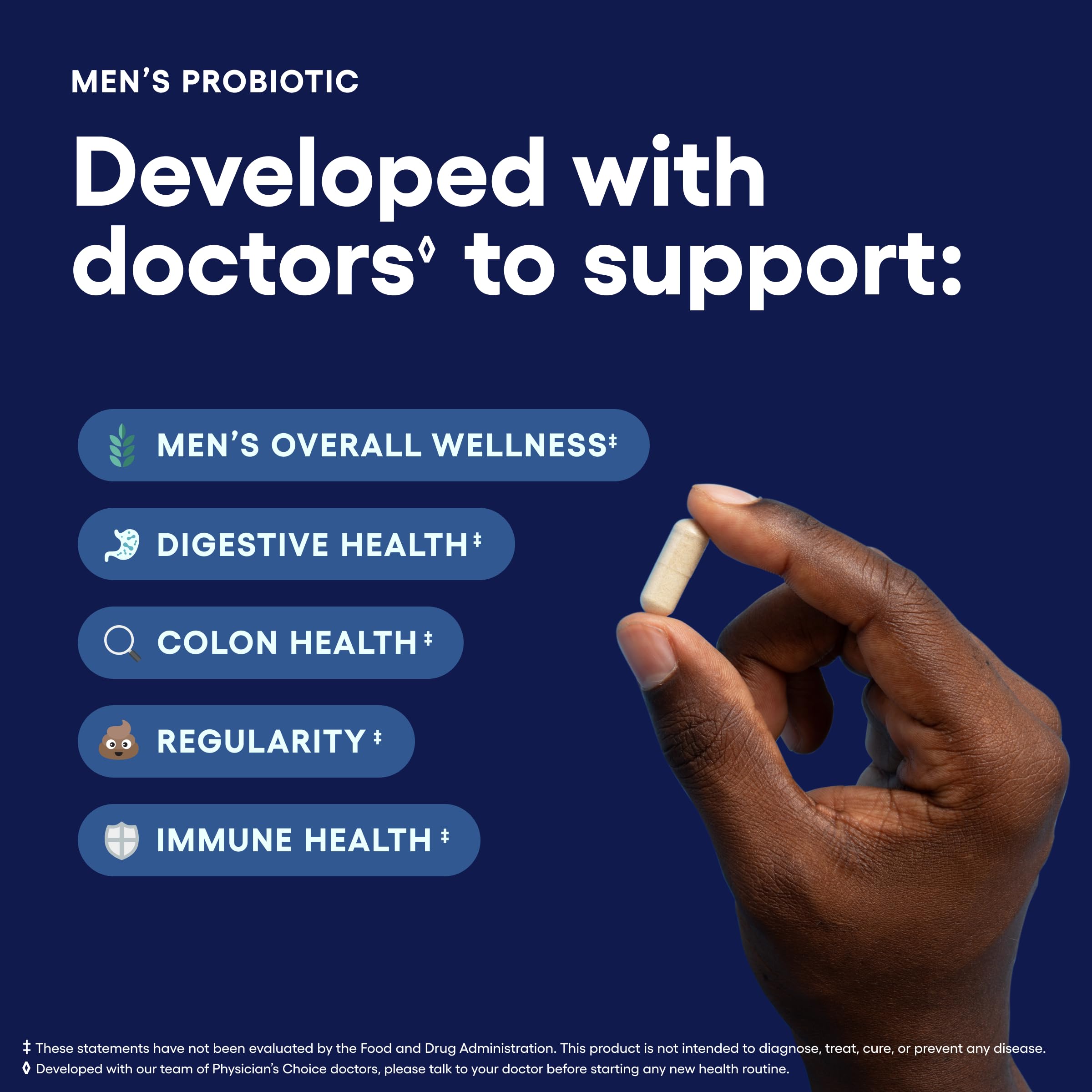 Physician's CHOICE Probiotics for Men capsule close-up