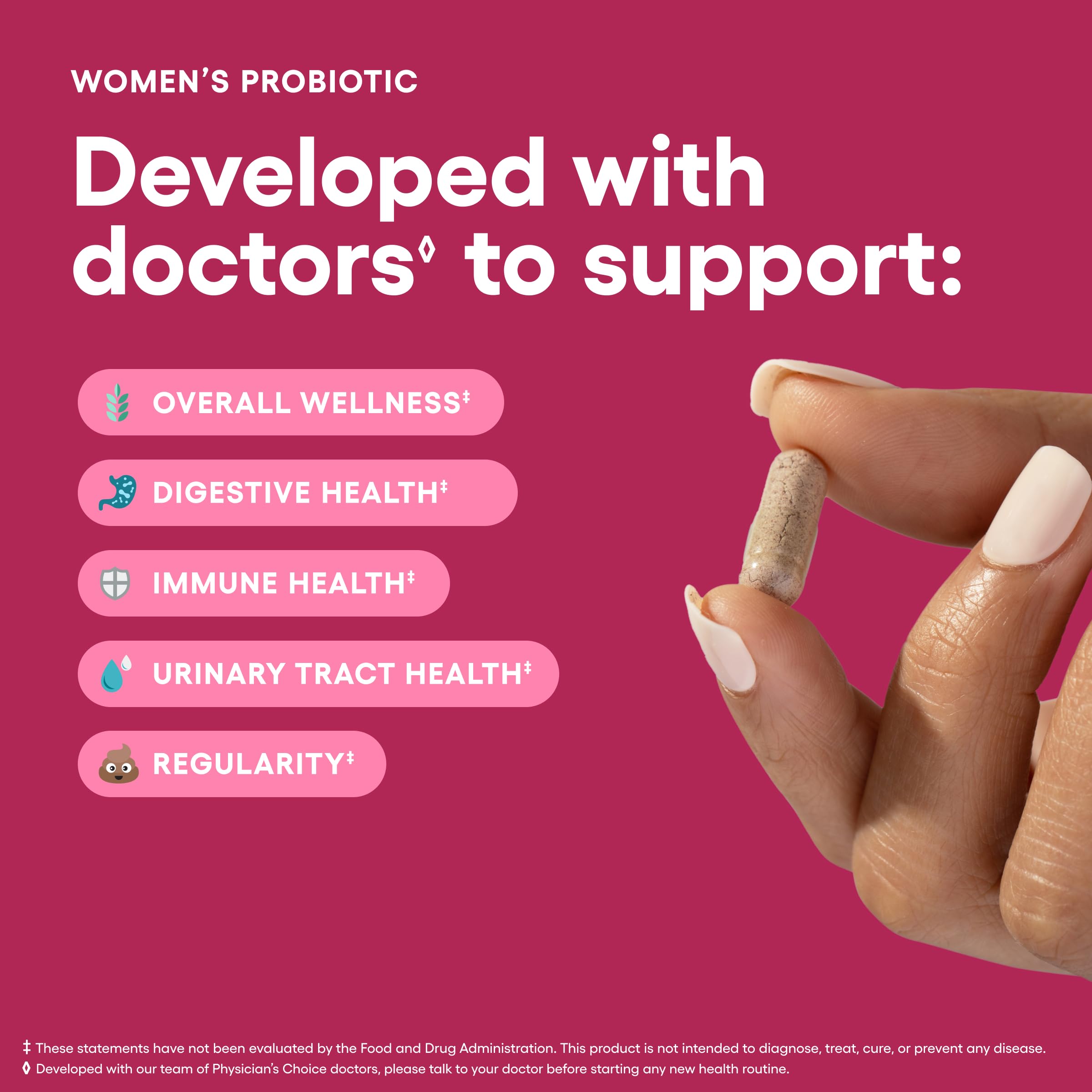 Physician's CHOICE Women's Probiotic 50 Billion CFU capsule close-up