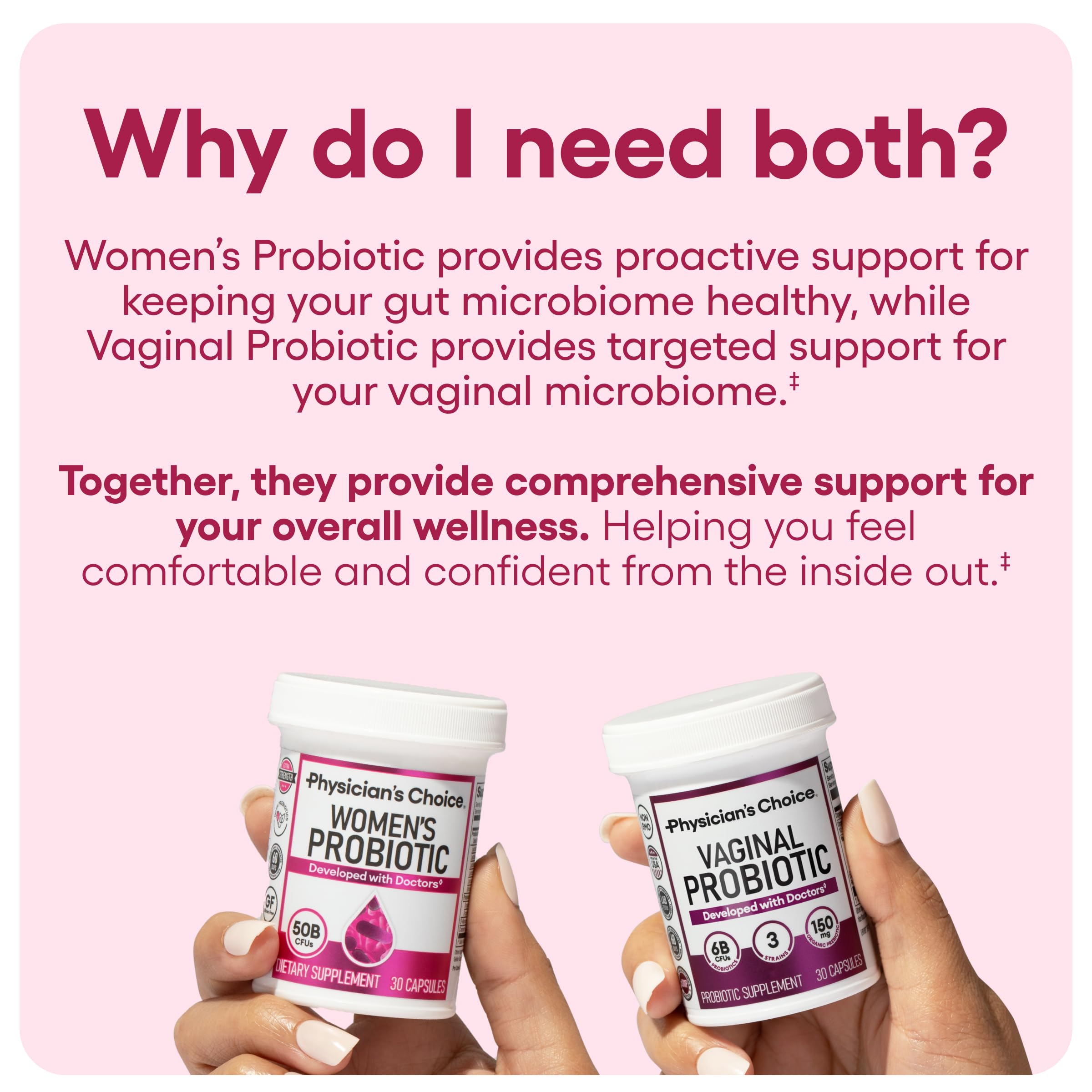 Physician's CHOICE Women's Probiotic bottle with label