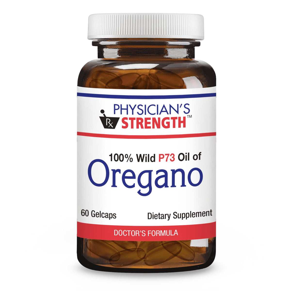 Physician's Strength Oregano Oil P73 60 gelcaps front view