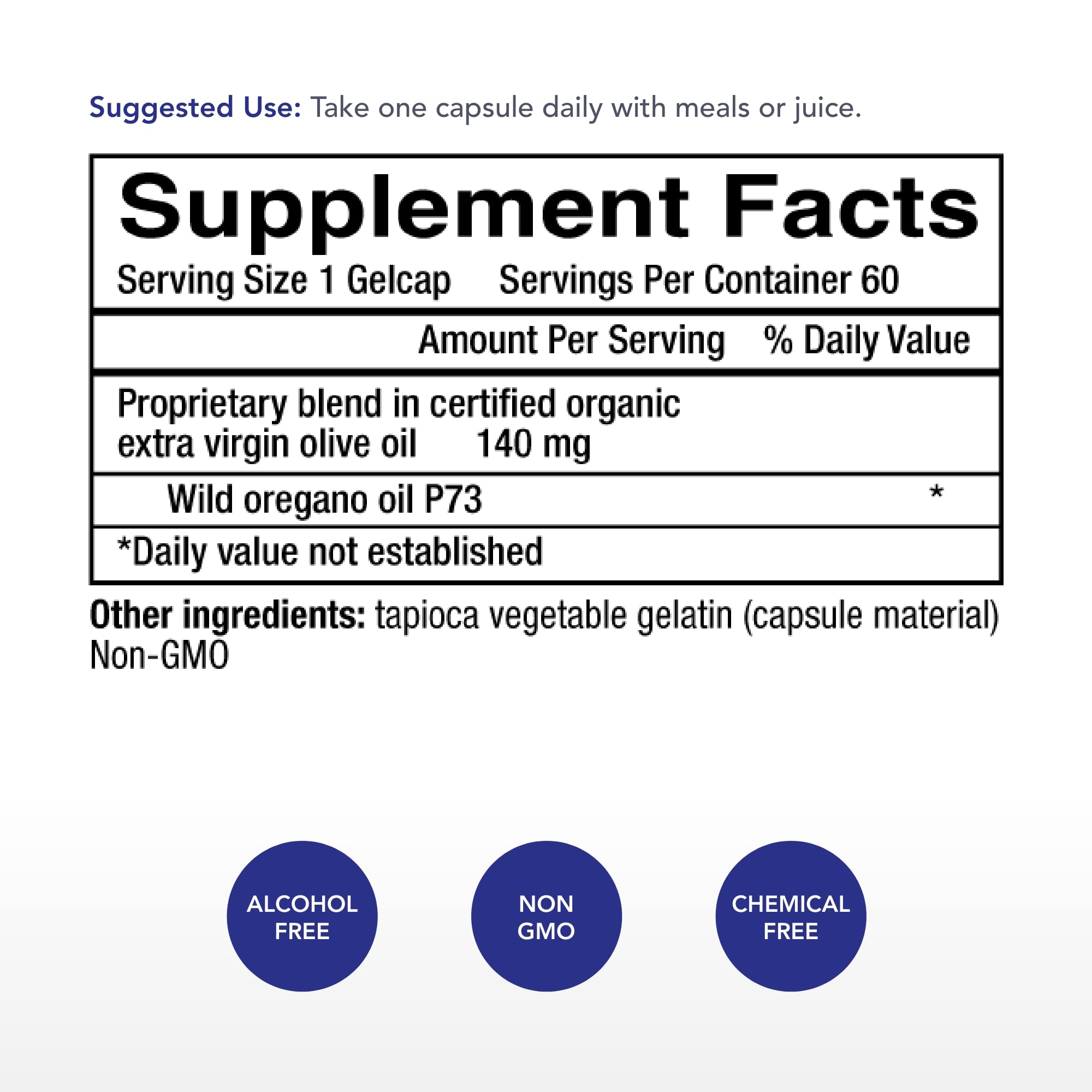 Physician's Strength Oregano Oil P73 gelcap close-up