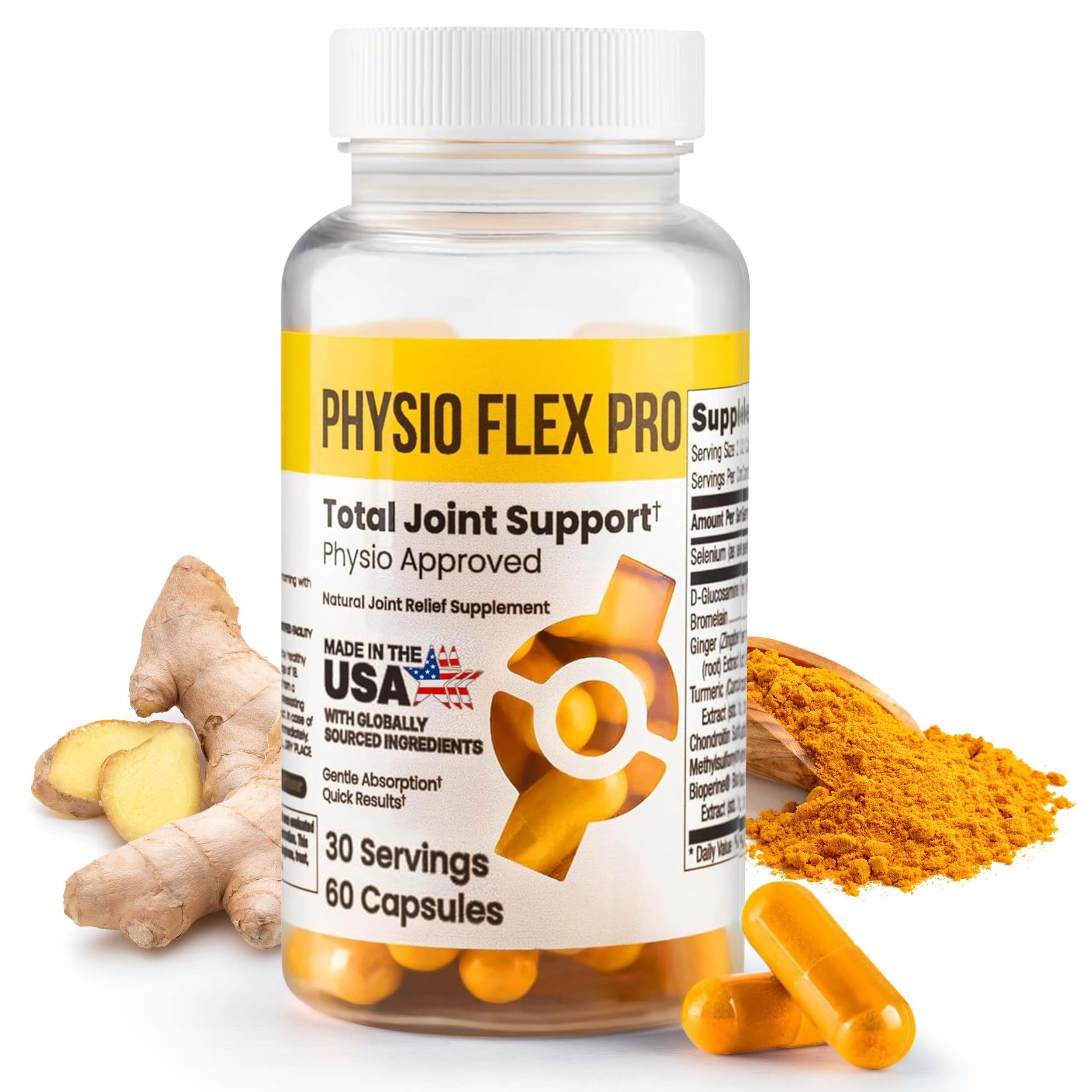Physio Flex Pro Chondroitin Joint Support Supplement 90 Capsules front view