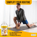Physio Flex Pro Chondroitin Joint Support Supplement 90 Capsules on a wooden table
