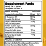 Physio Flex Pro Chondroitin Joint Support Supplement 90 Capsules side view