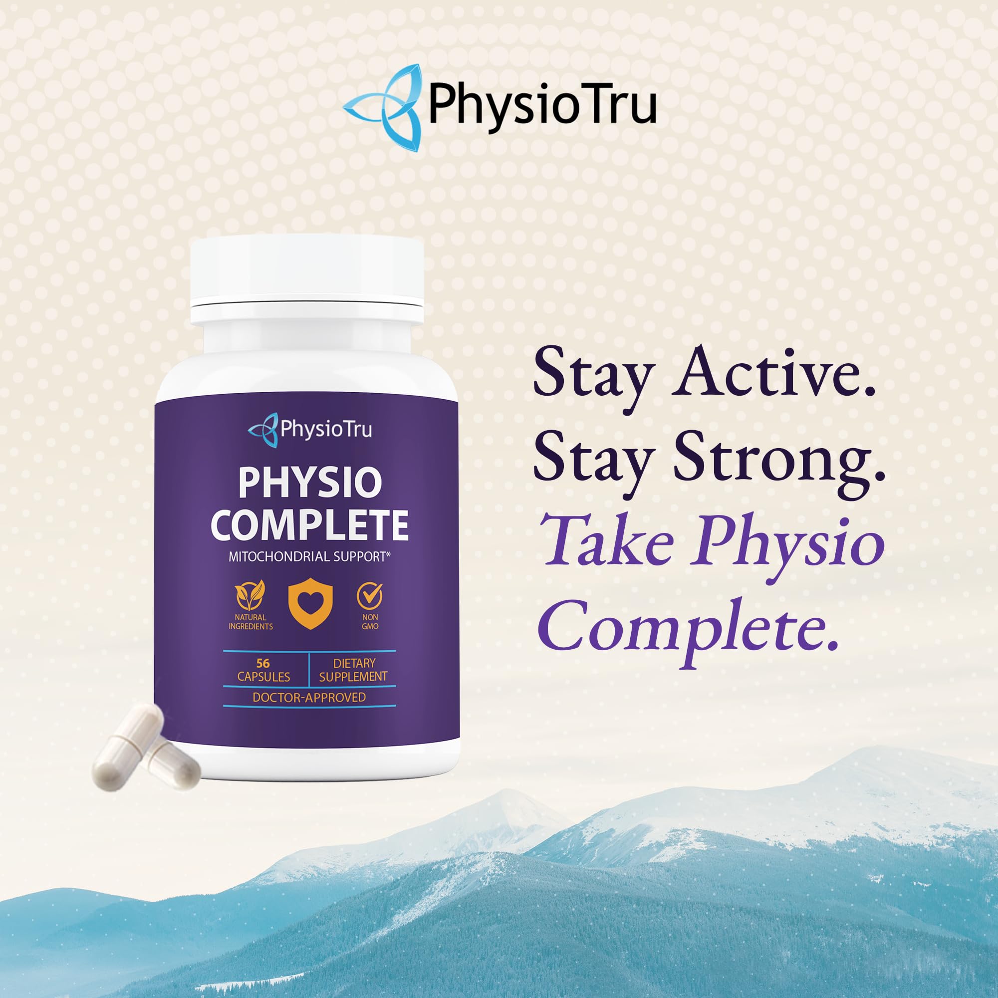 PhysioTru CoQ10 Supplement 150mg with measuring spoon
