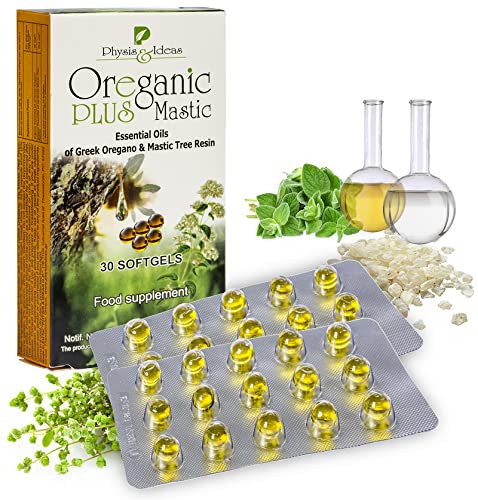 Physis & Ideas Oregano Oil Softgels front view with packaging