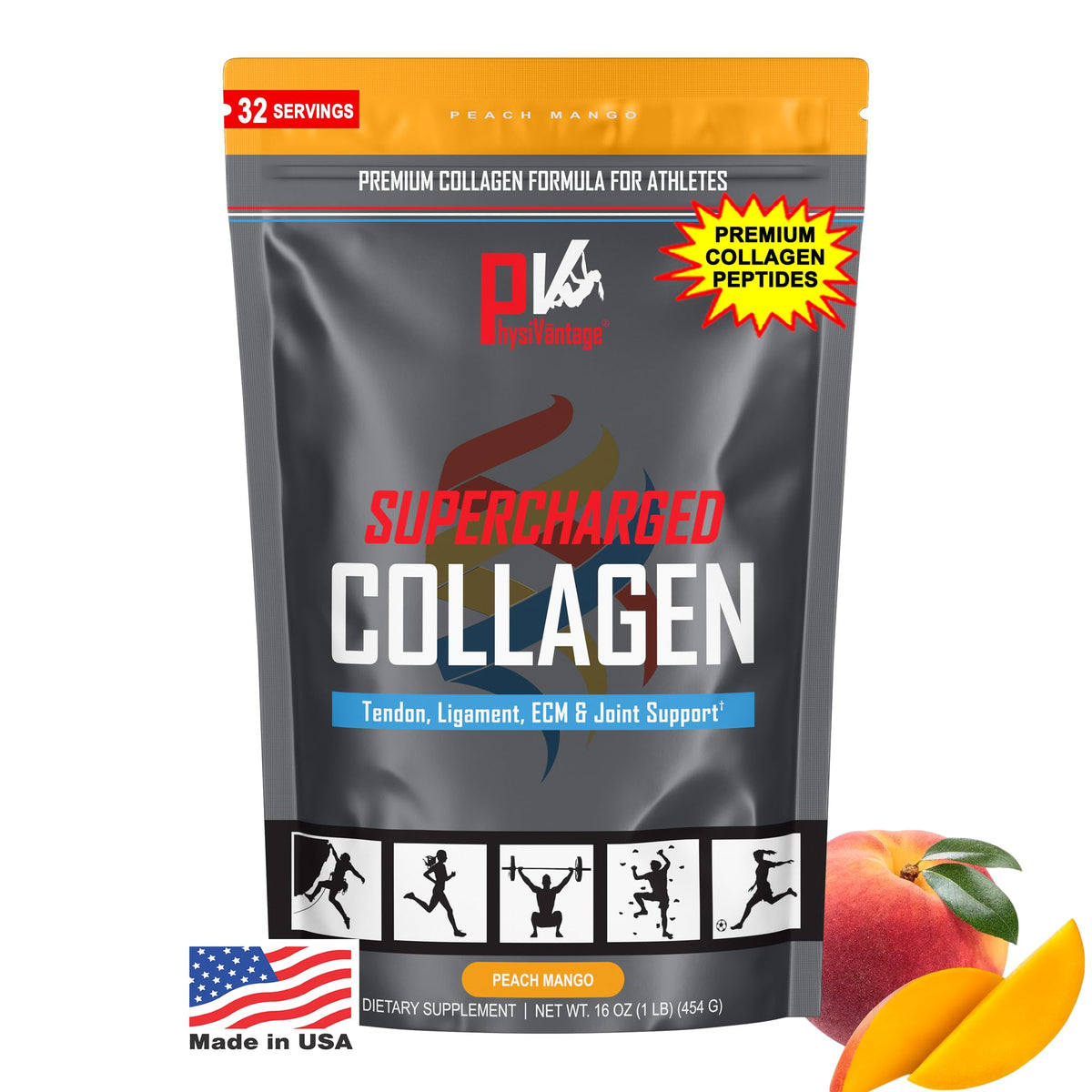 PhysiVantage Supercharged Collagen 454g front view