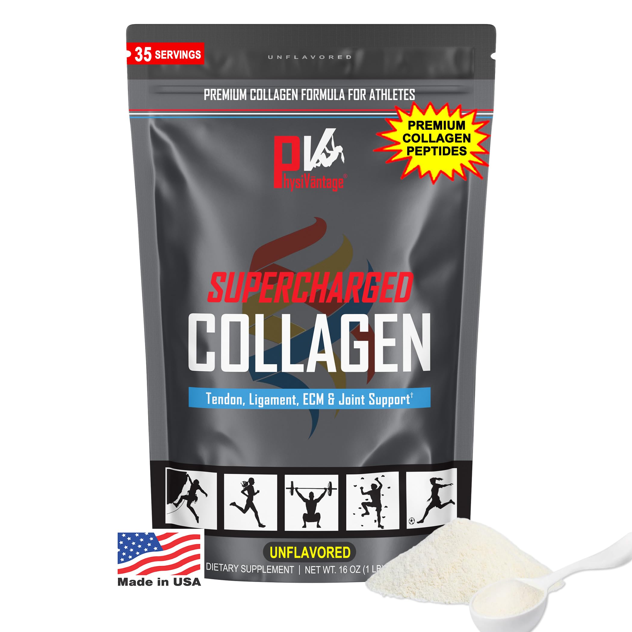 PhysiVantage Supercharged Collagen 454g front view