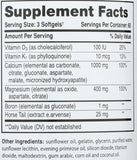 Phyto-Therapy Calcium Liquid Softgel back of packaging