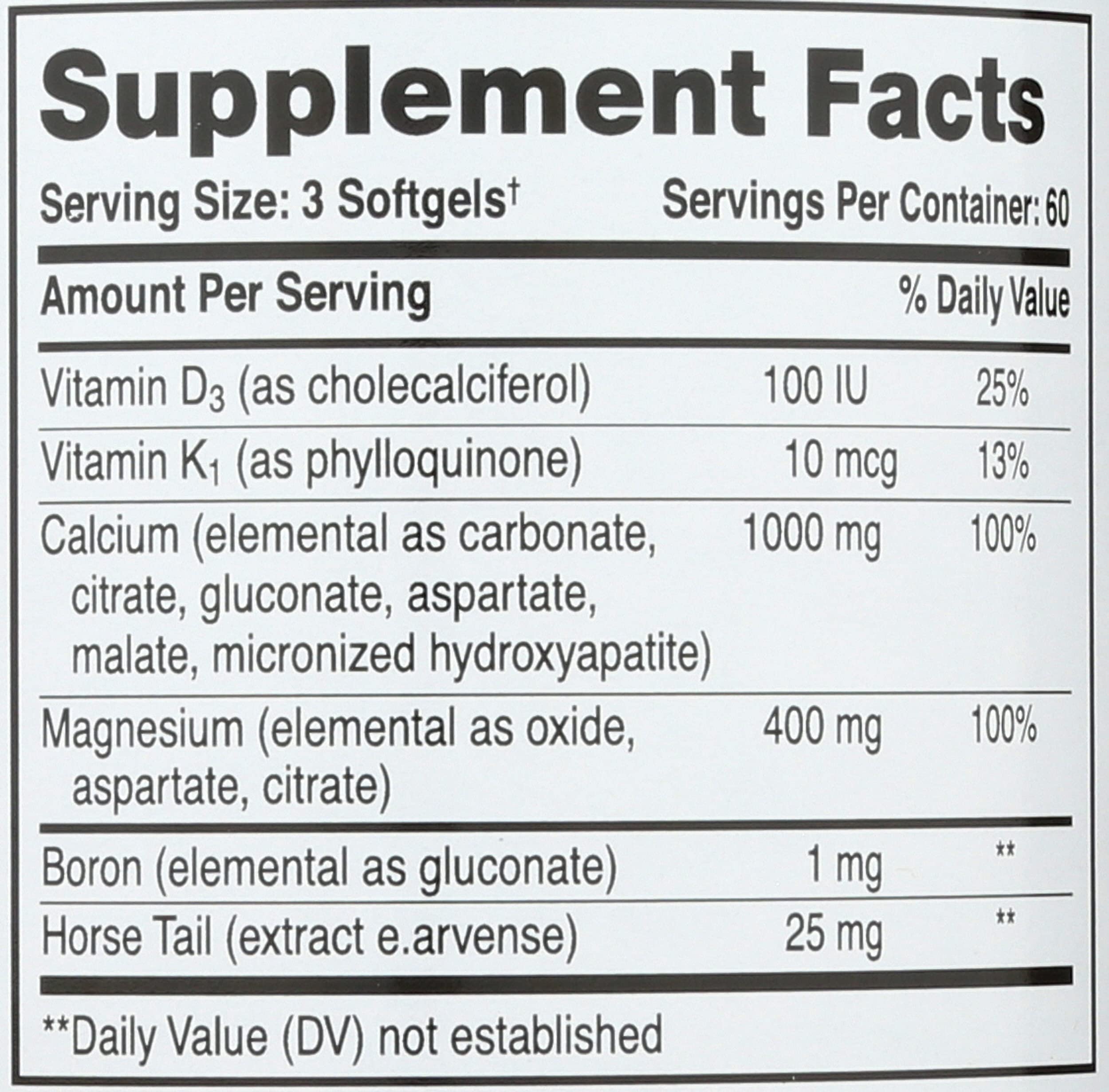 Phyto-Therapy Liquid Calcium with Magnesium 400mg label close-up