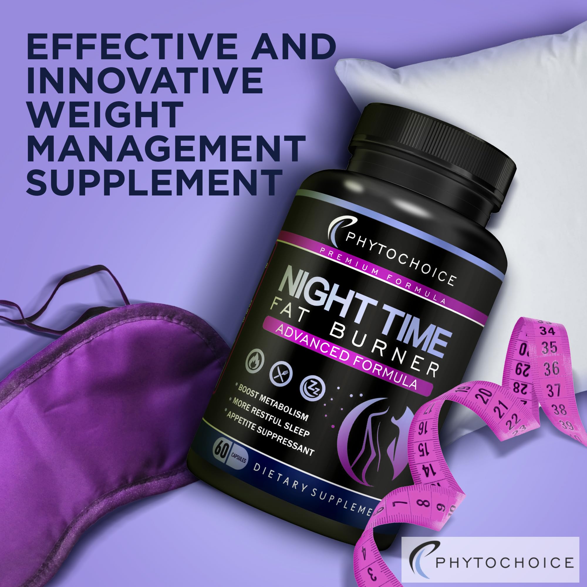 PHYTOCHOICE Night Time Fat Burner 57g side view