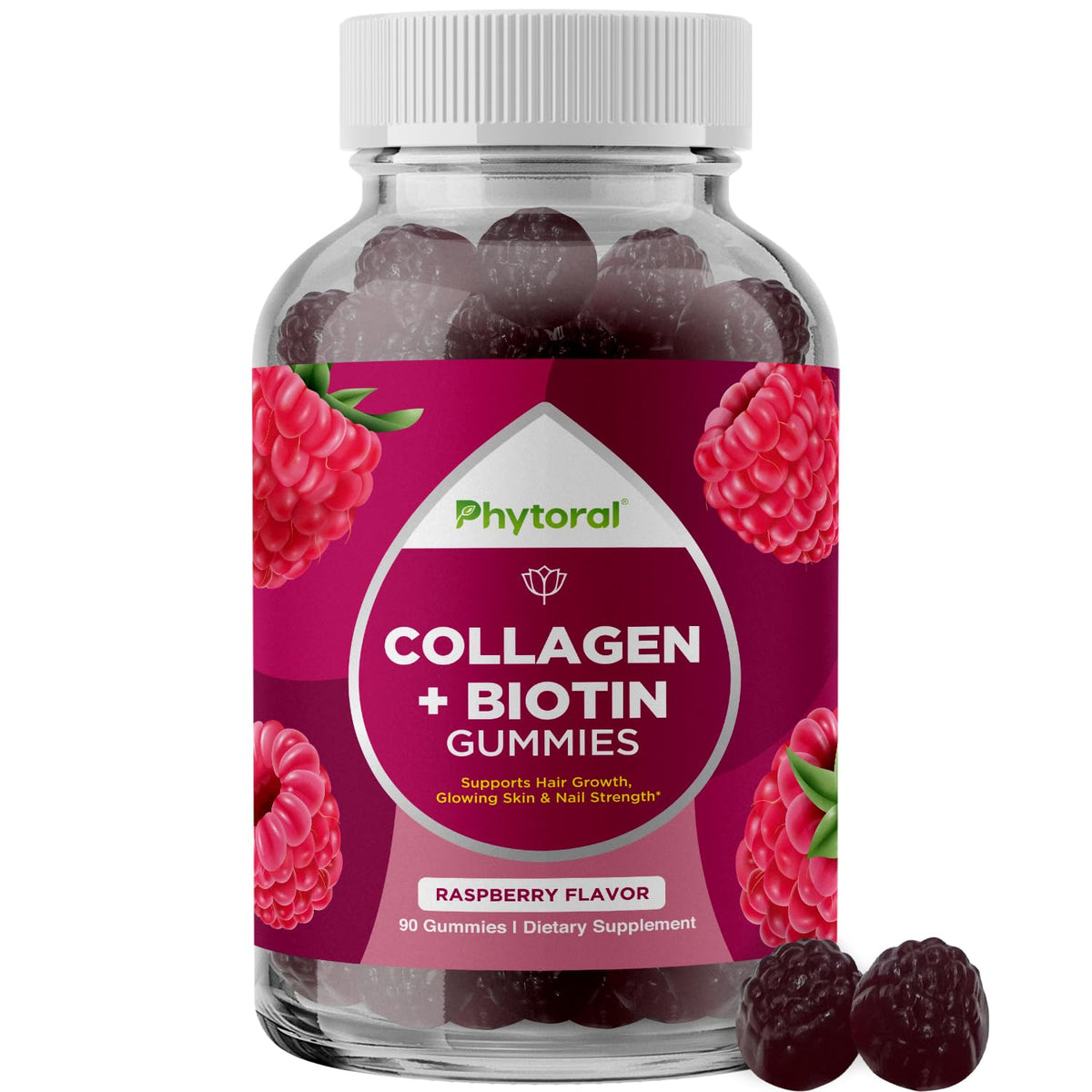 Phytoral Biotin & Collagen Gummies front view
