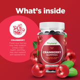 Phytoral Cranberry Gummies nutritional information on back