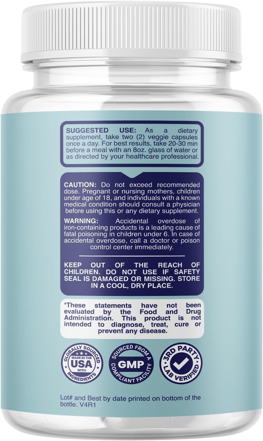 Phytoral DMAE Brain Support Supplement 82g side view