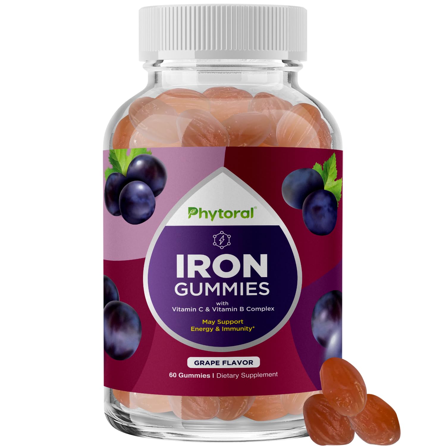 Phytoral Iron Gummies front view packaging