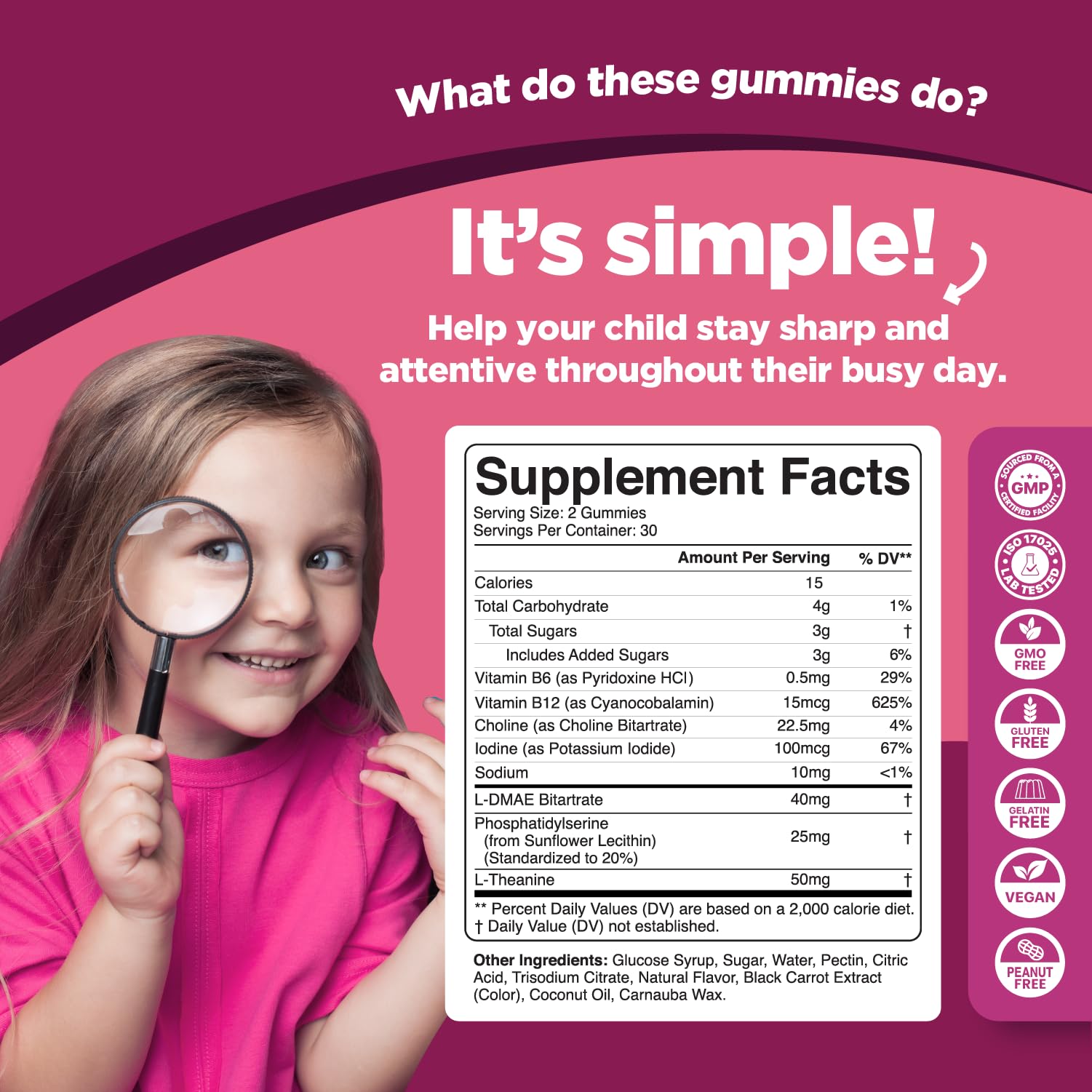 Phytoral Kids Brain Support Gummies close-up of gummies