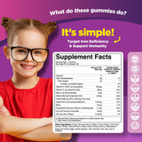 Phytoral Kids Chewable Iron Multivitamin Gummies side view