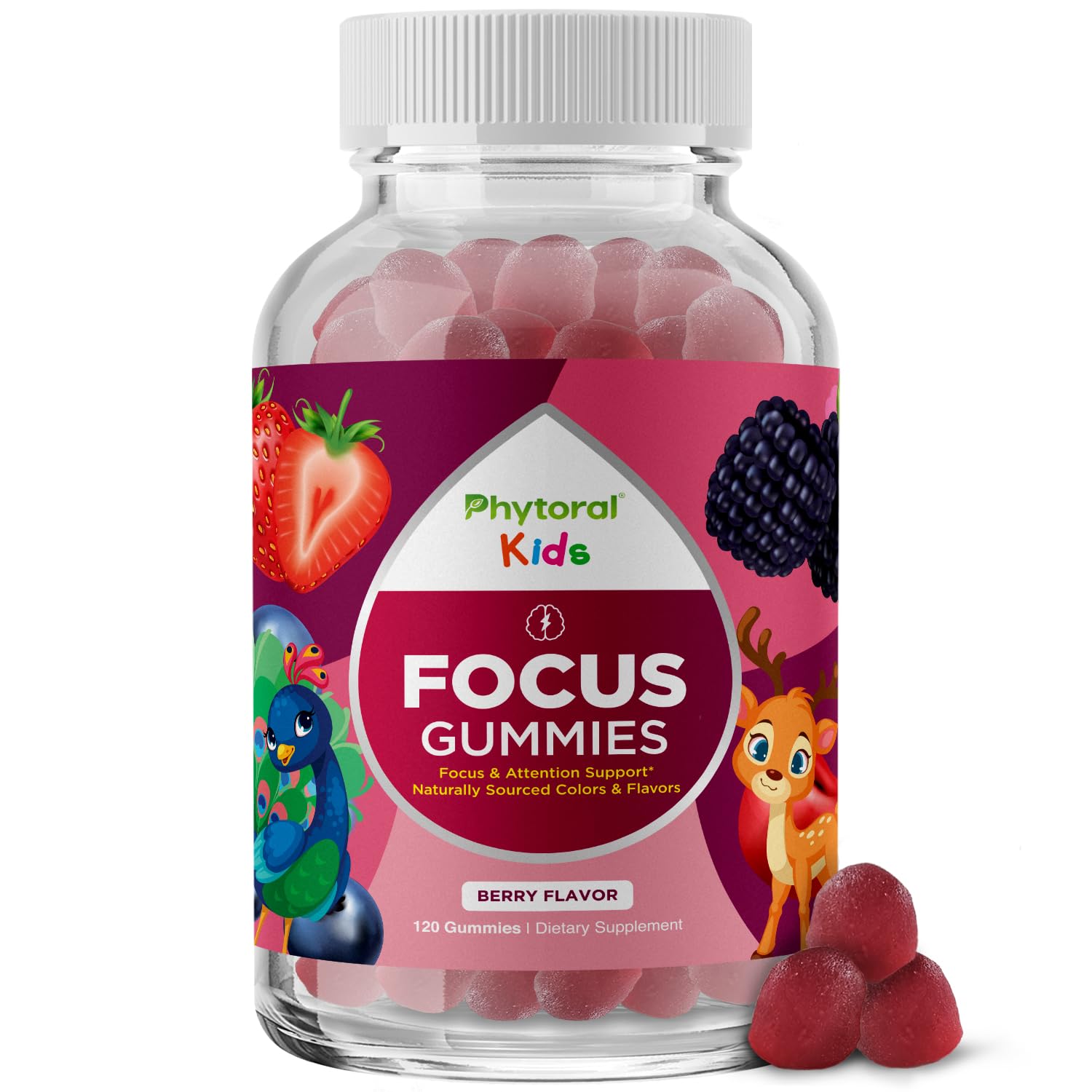 Phytoral Kids Gummy Vitamins front view with packaging