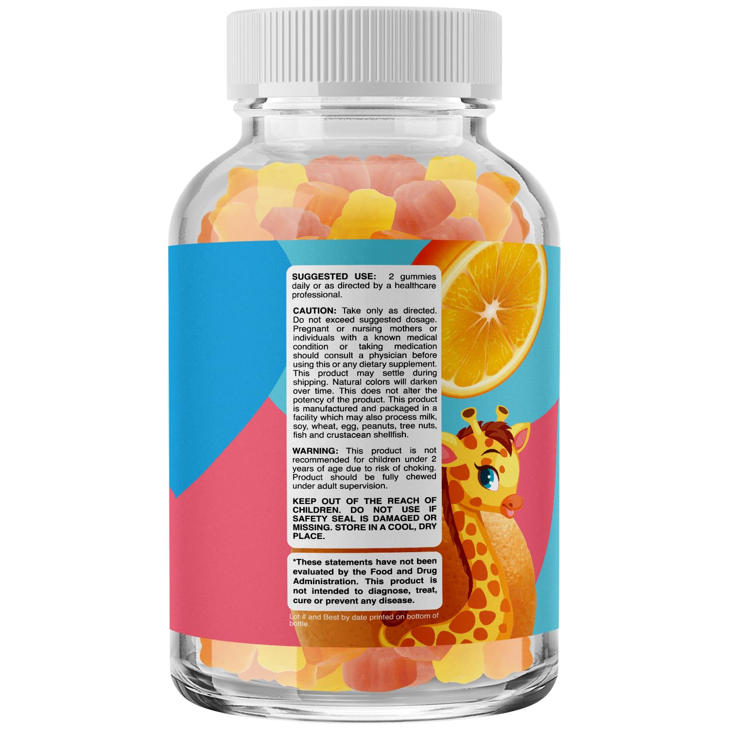 Phytoral Kids Multivitamins Gummies back view with ingredients