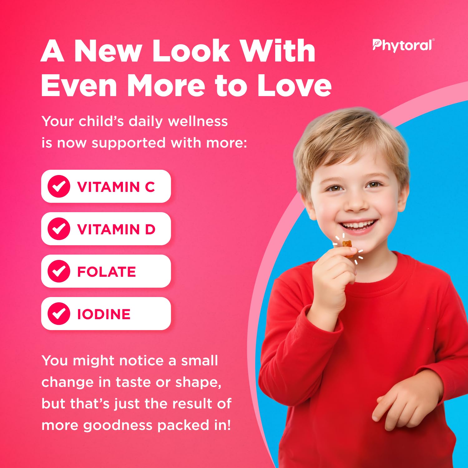Phytoral Kids Multivitamins Gummies displayed with fruits