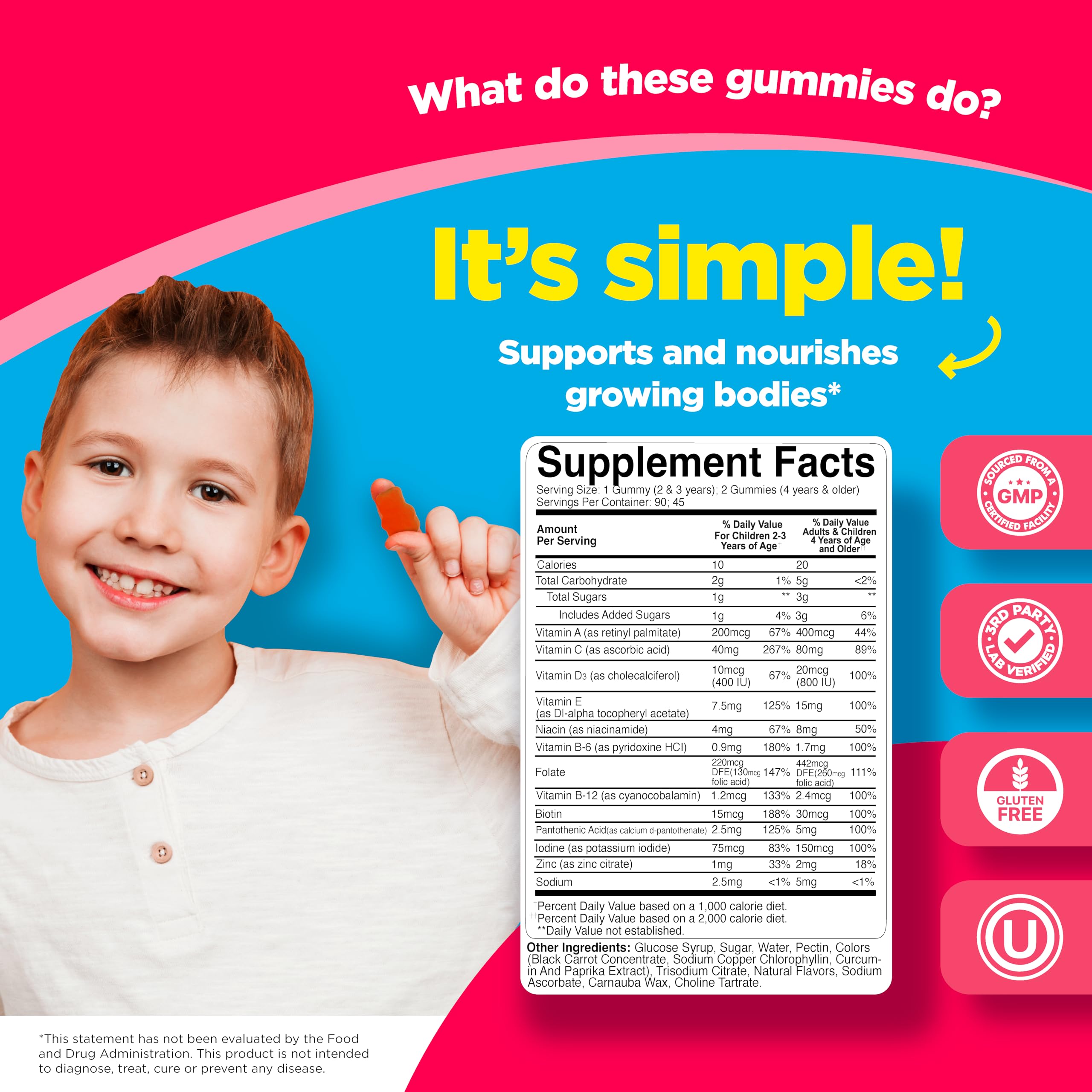 Phytoral Kids Multivitamins Gummies side view showing gummy shape