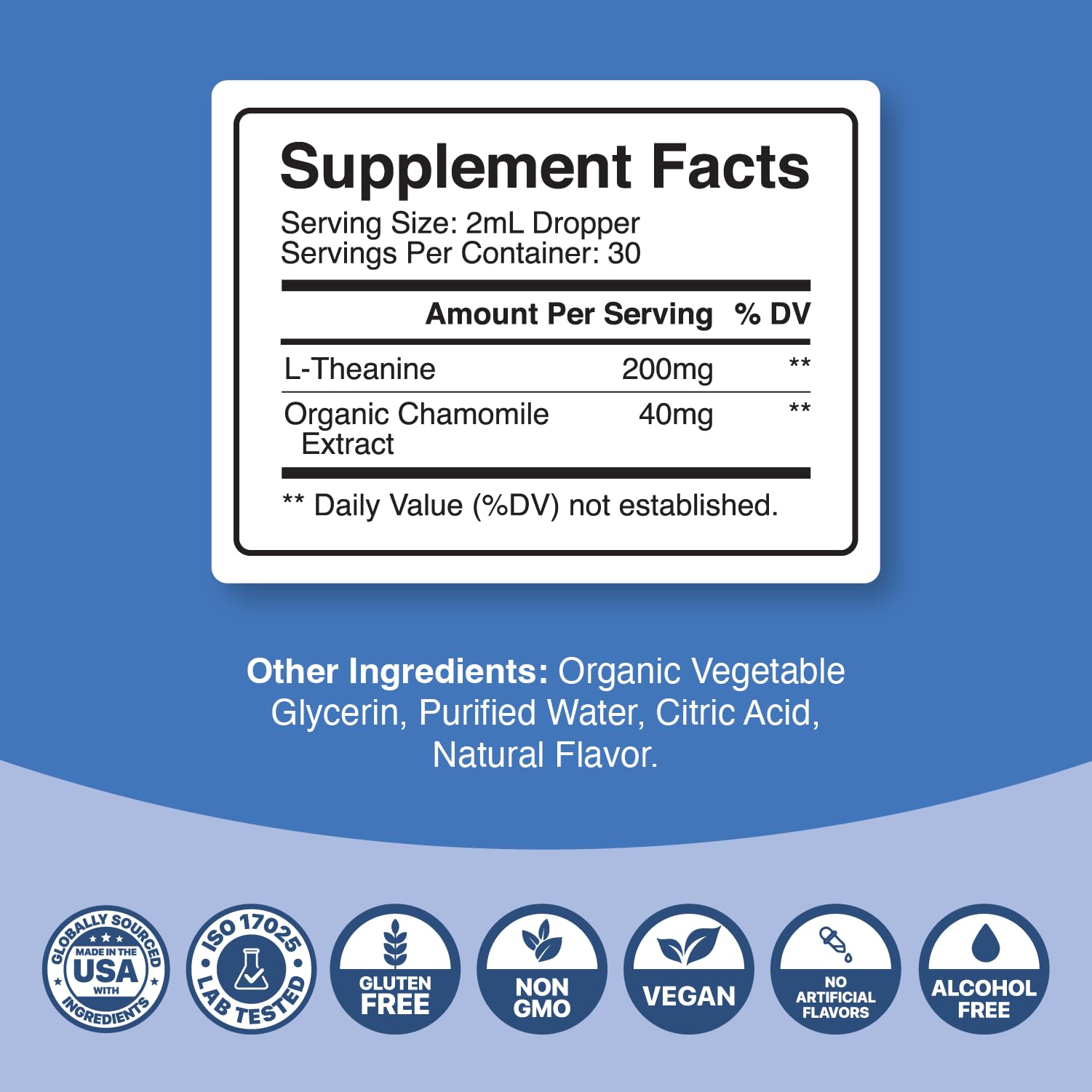 Phytoral L-Theanine Liquid Drops packaging side view