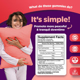 Phytoral Melatonin Gummies 5mg strawberry flavour with a glass of water
