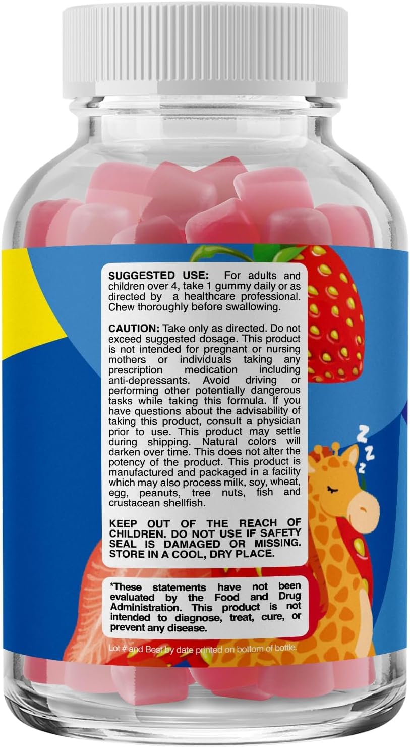 Phytoral Melatonin Gummies for Kids side view with gummies