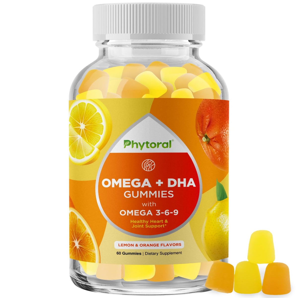 Phytoral Omega-3 Gummies front view with packaging