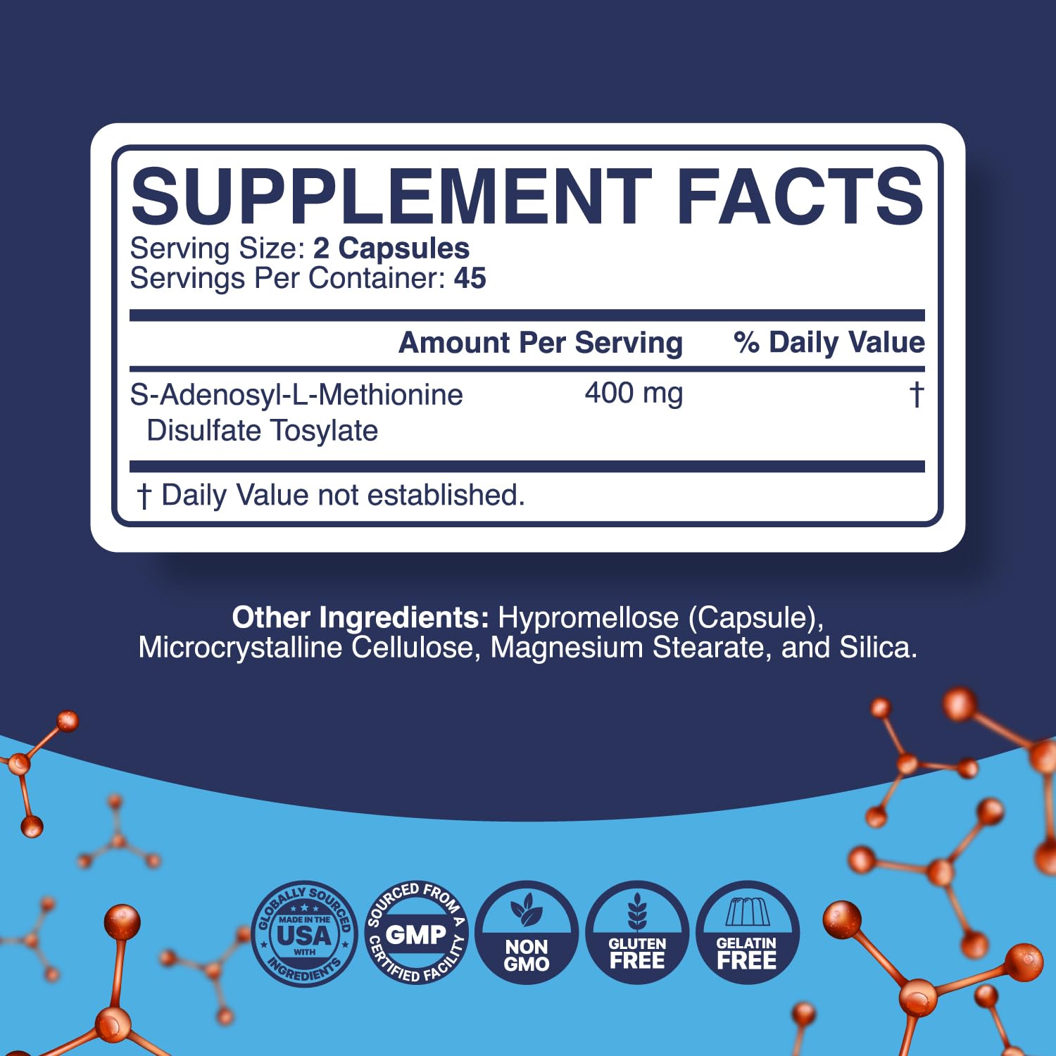 Phytoral SamE 400 Mood & Joint Supplement capsule close-up