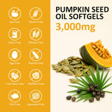PhytoVital Pumpkin Seed Oil Softgels bottle with nutrition facts