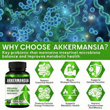 Phyzen Akkermansia Probiotic Capsules displayed with a glass of water