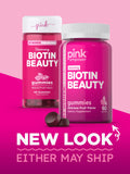 PINK Biotin Gummies alongside other beauty products