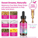 Pink Stork Baby Sleep Drops 1 oz bottle with label