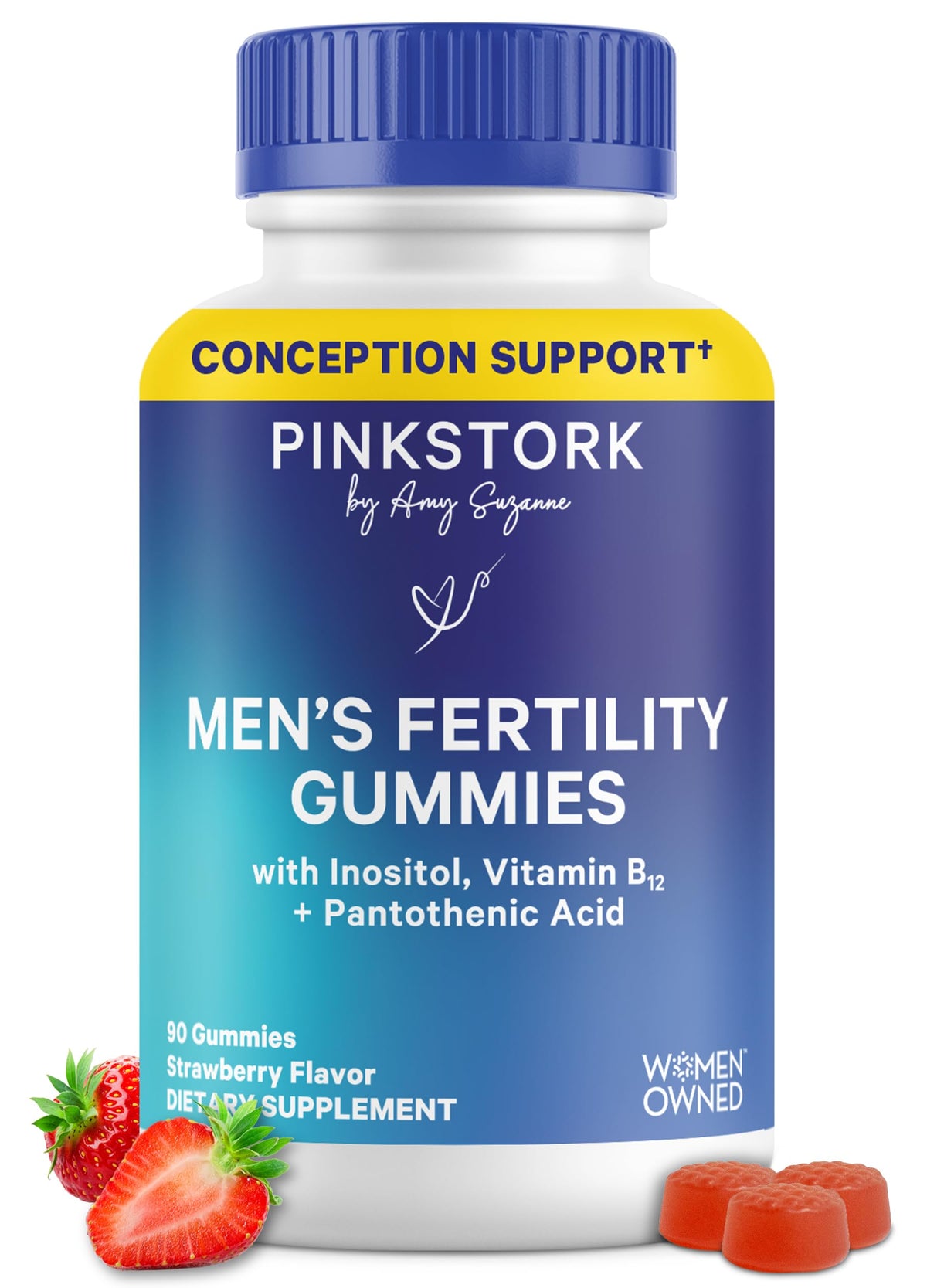 Pink Stork Blue Stork Fertility Support Gummies for Men front view