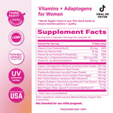 Pink Stork Cortisol Complex capsules with fresh blueberries