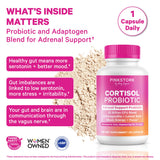 Pink Stork Cortisol Probiotic bottle with label