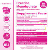 Pink Stork Creatine Monohydrate Powder on a kitchen counter