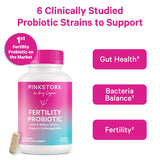 Pink Stork Fertility Probiotic Supplement bottle back view