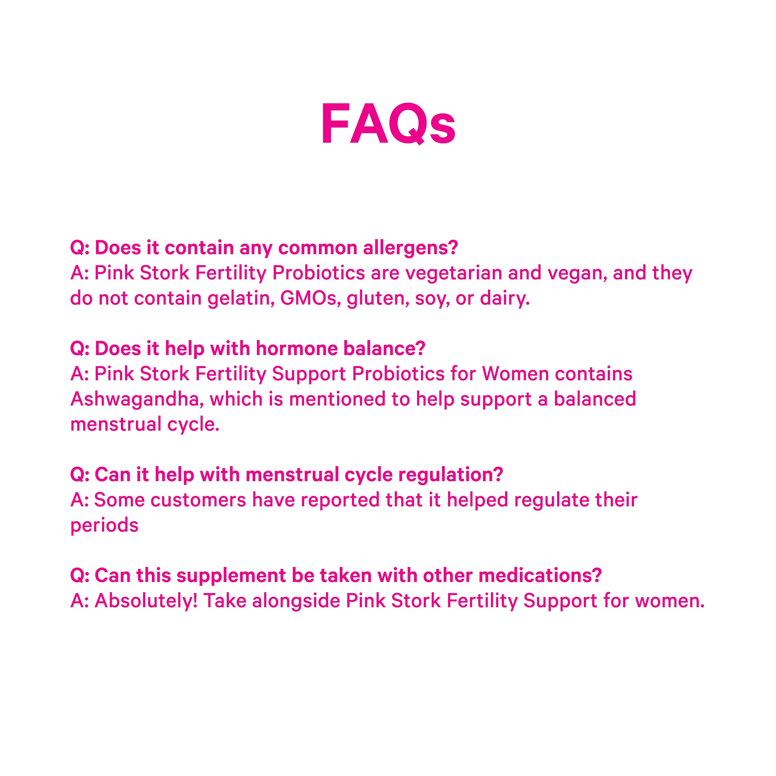 Pink Stork Fertility Probiotic Supplement capsule in hand