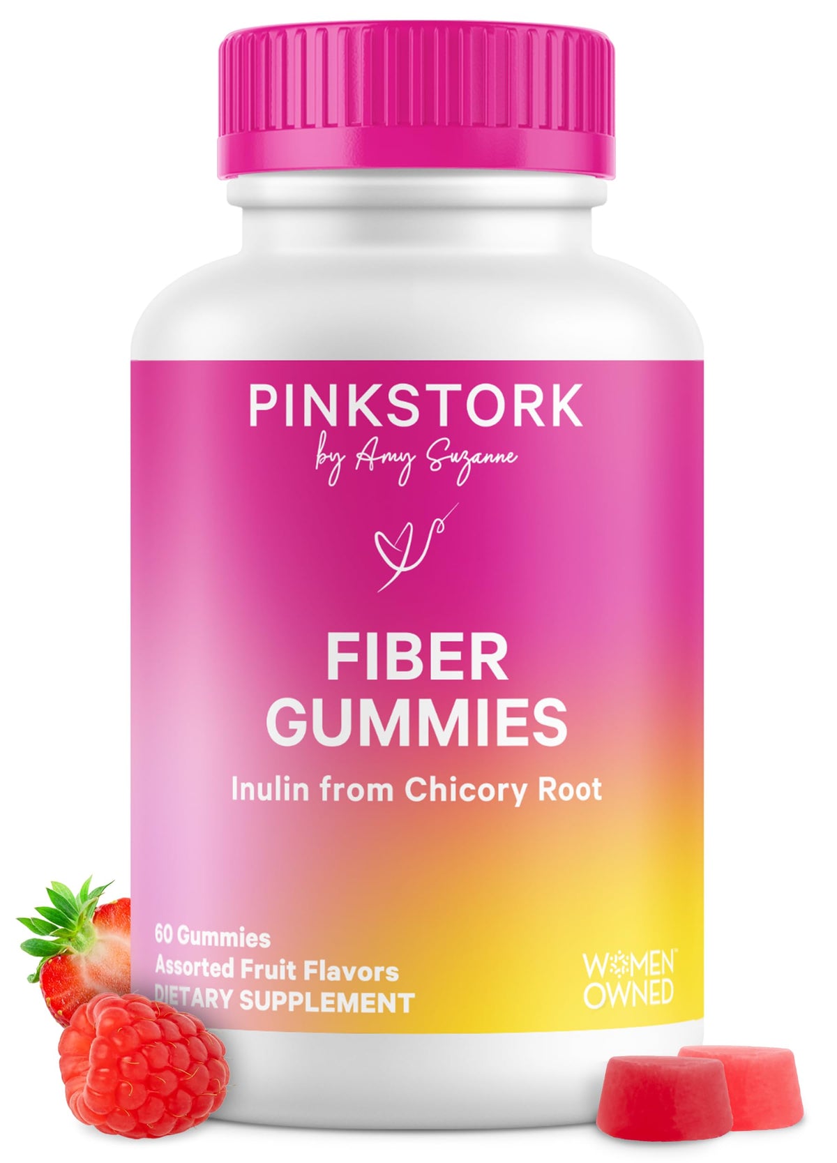 Pink Stork Fiber Gummies 150g front view