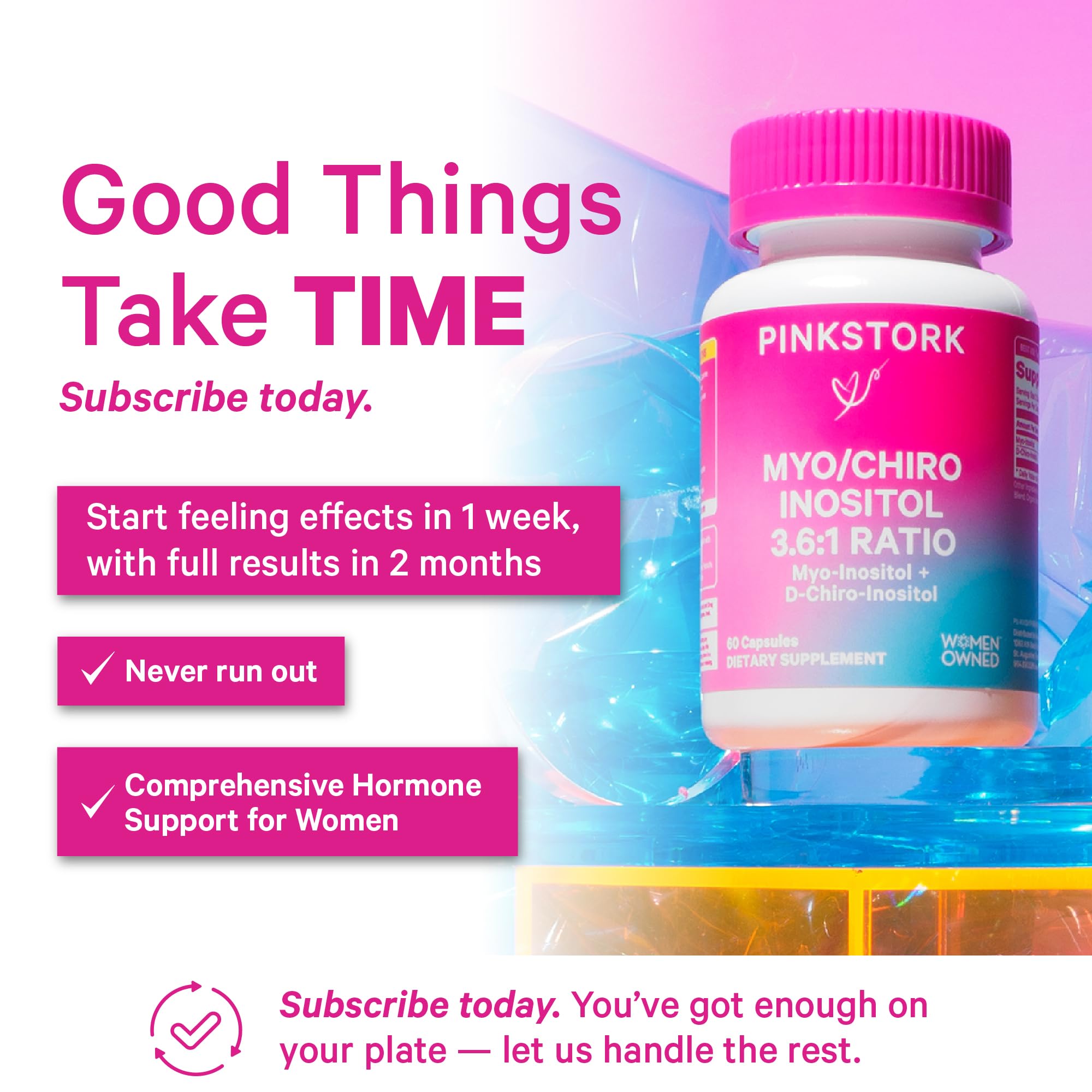 Pink Stork Inositol Supplement ingredients list