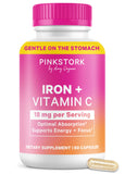 Pink Stork Iron Supplement 60 capsules front view