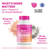 Pink Stork Iron Supplement bottle with label