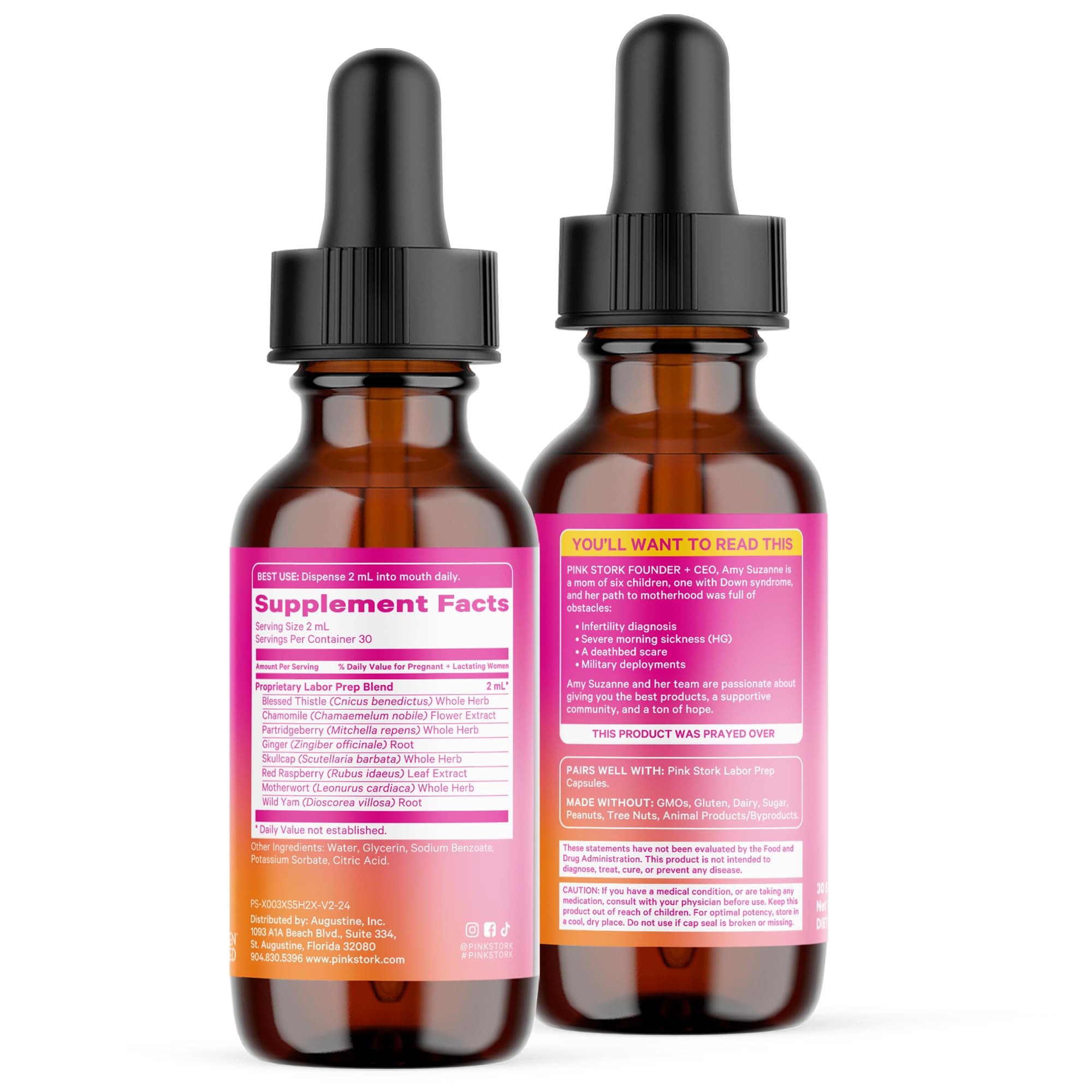 Pink Stork Labor Prep Tincture 2 oz with other Pink Stork products