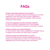 Pink Stork Lactation Support Supplement bottle with a baby bottle